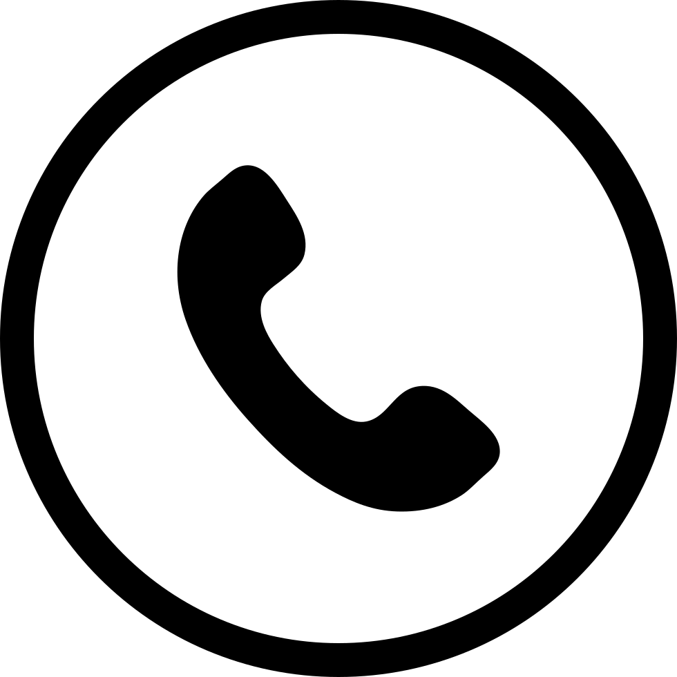 A Black Phone Symbol In A Circle
