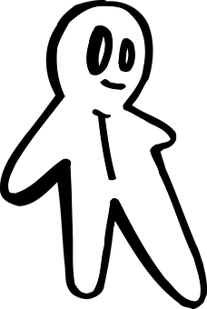 A White Figure With A Black Background