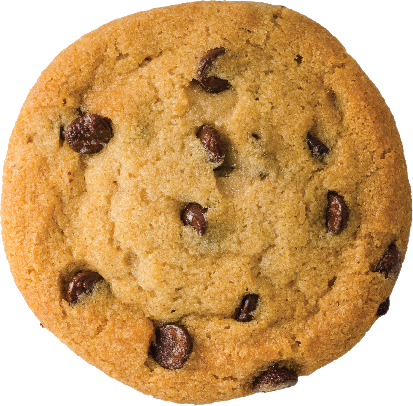 A Chocolate Chip Cookie On A Black Background