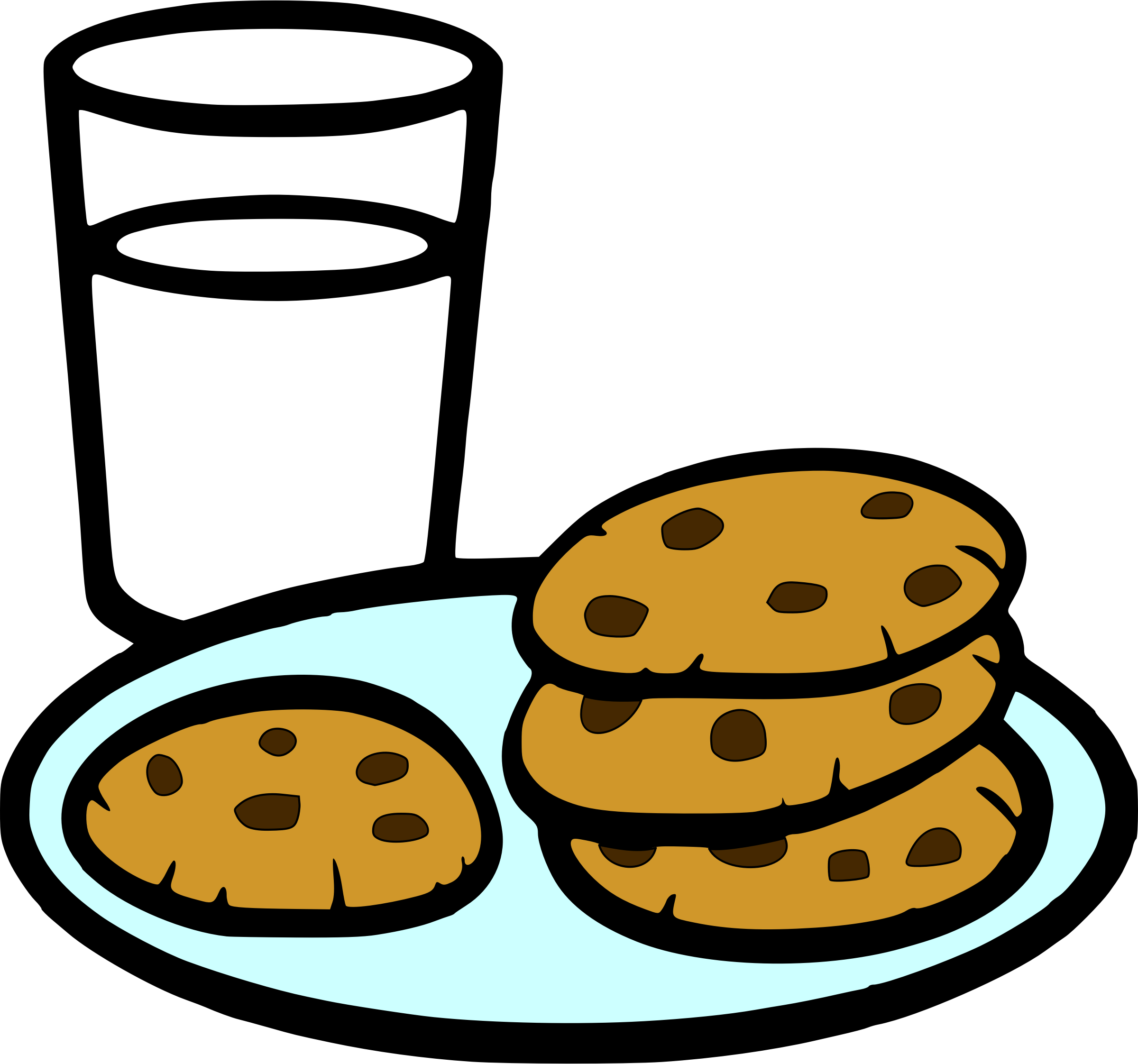 A Plate Of Cookies And A Glass Of Milk