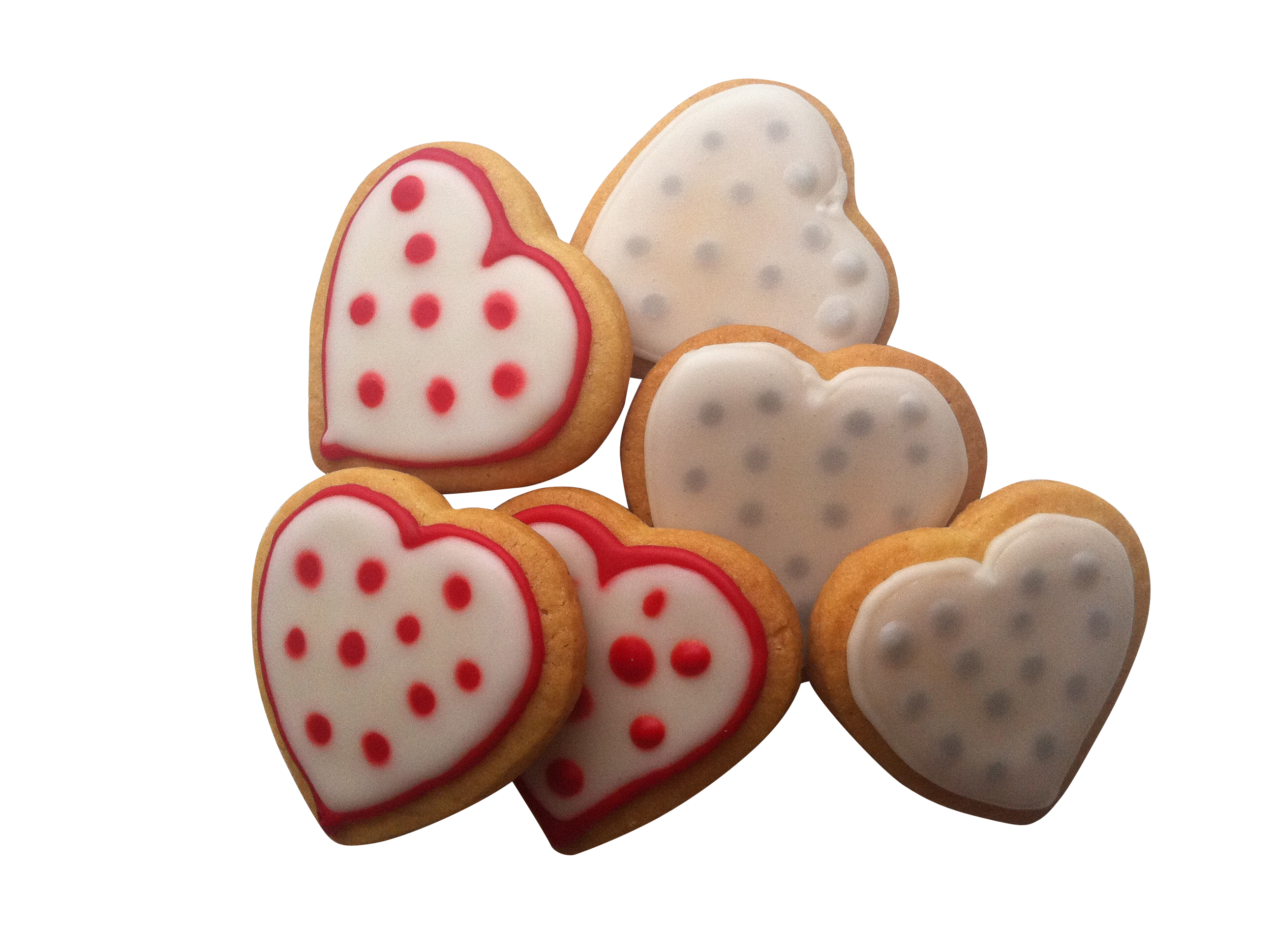 A Group Of Heart Shaped Cookies