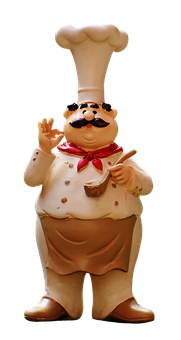 A Statue Of A Chef
