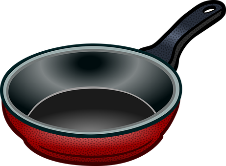 A Red And Black Pan
