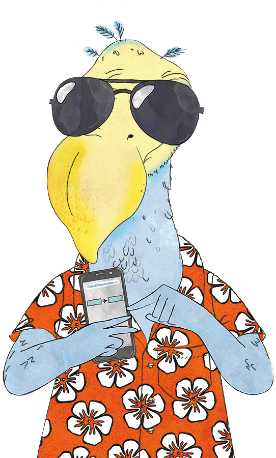 A Cartoon Of A Bird Wearing Sunglasses And A Shirt