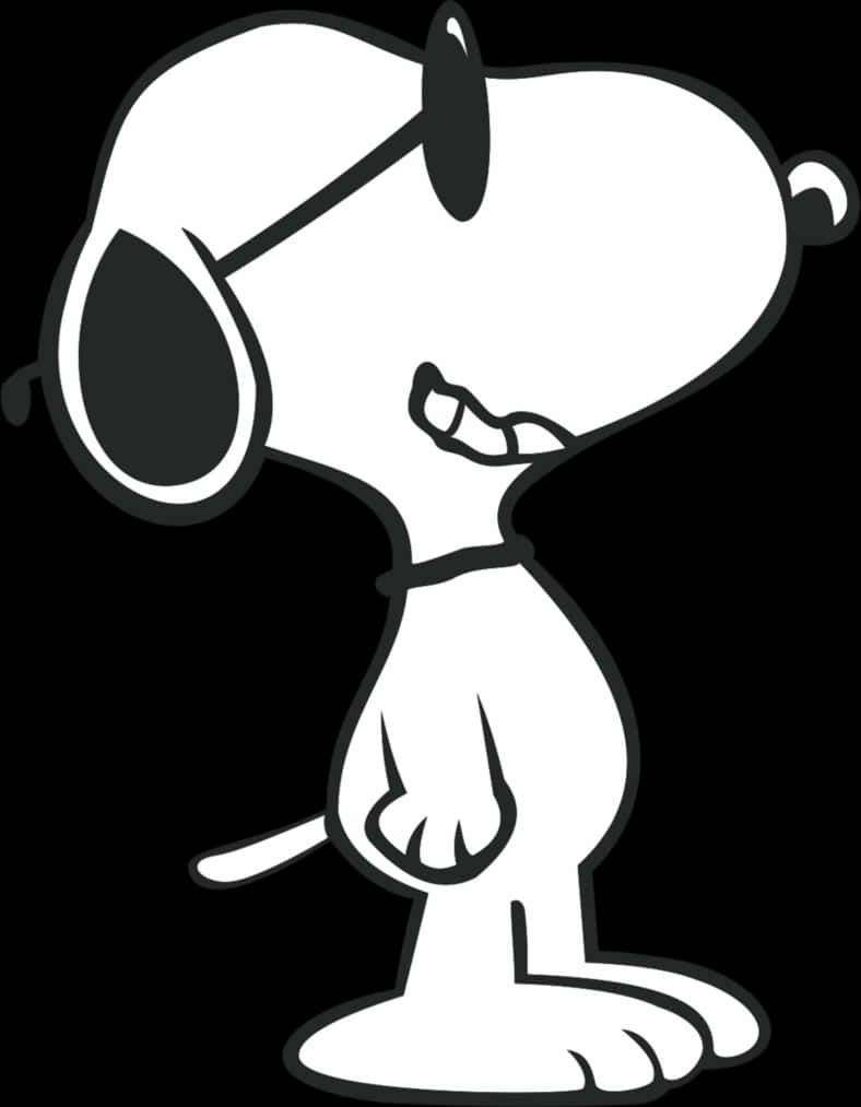 Cool Snoopy With Sunglasses Side View