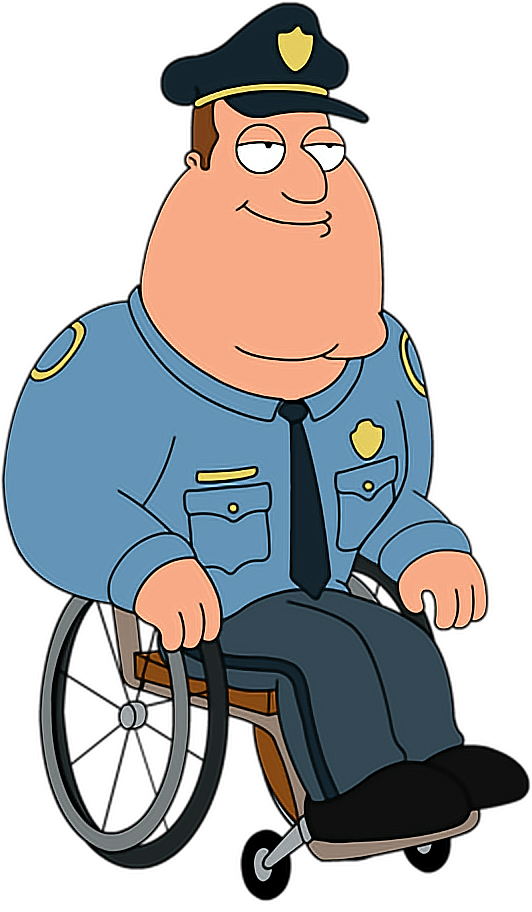 Cartoon Of A Man In A Wheelchair