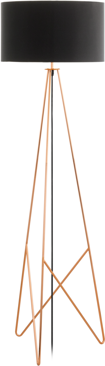 A Tripod Lamp With A Black Background