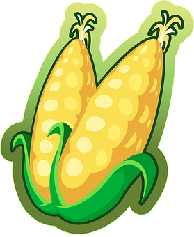 A Sticker Of Corn On The Cob