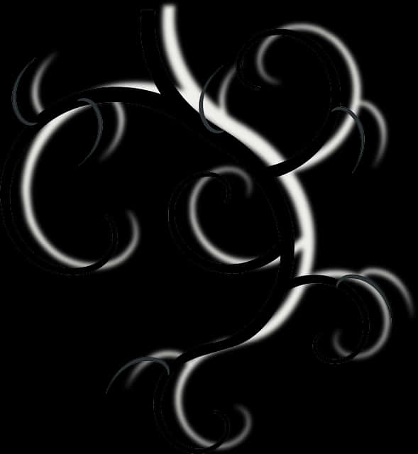 A Black And White Swirls