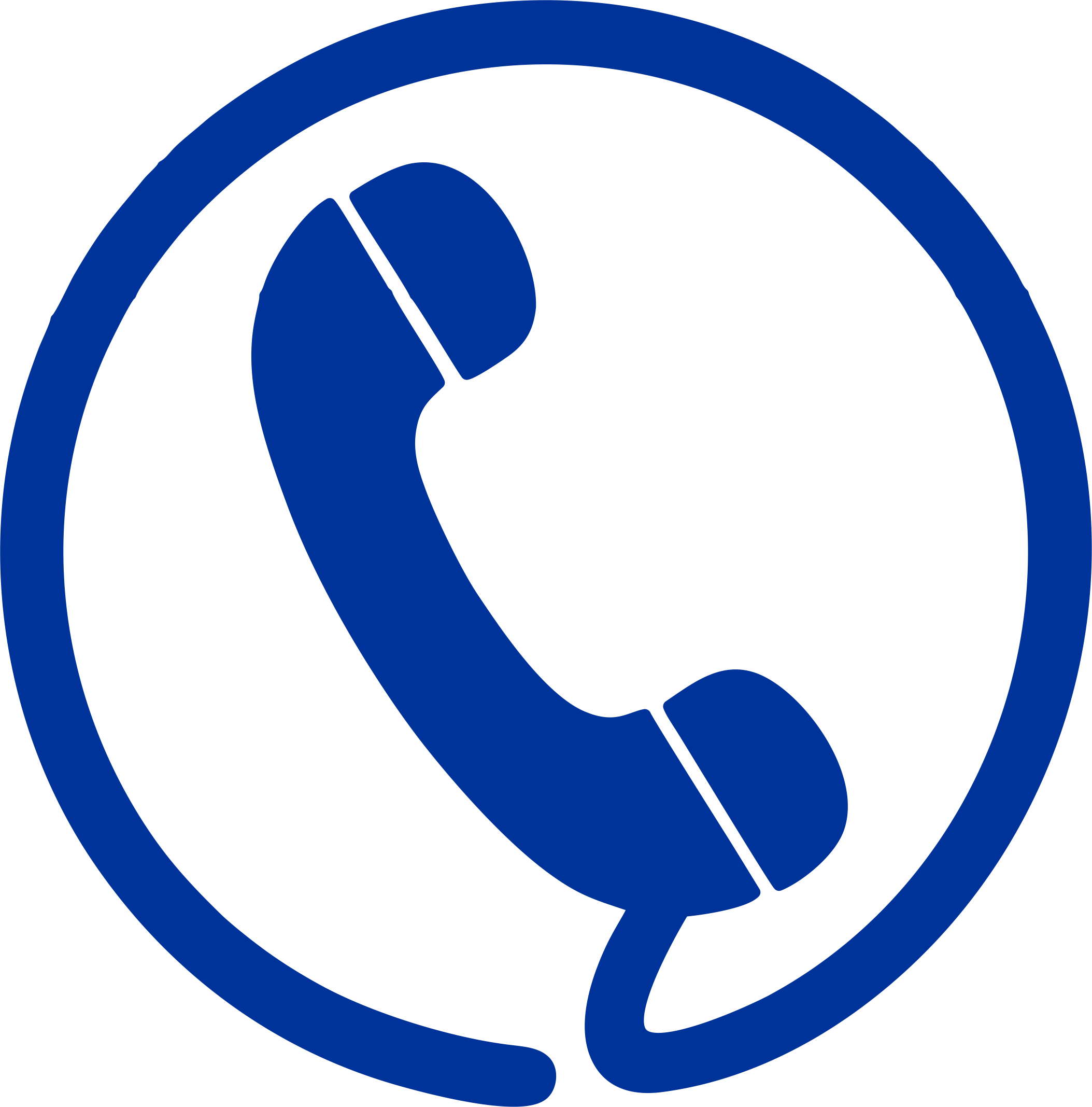 A Blue Phone Logo In A Circle