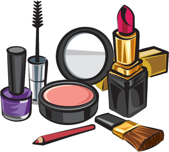 A Group Of Makeup Items