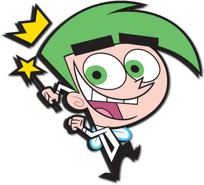 Cartoon Character With Green Hair And Crown