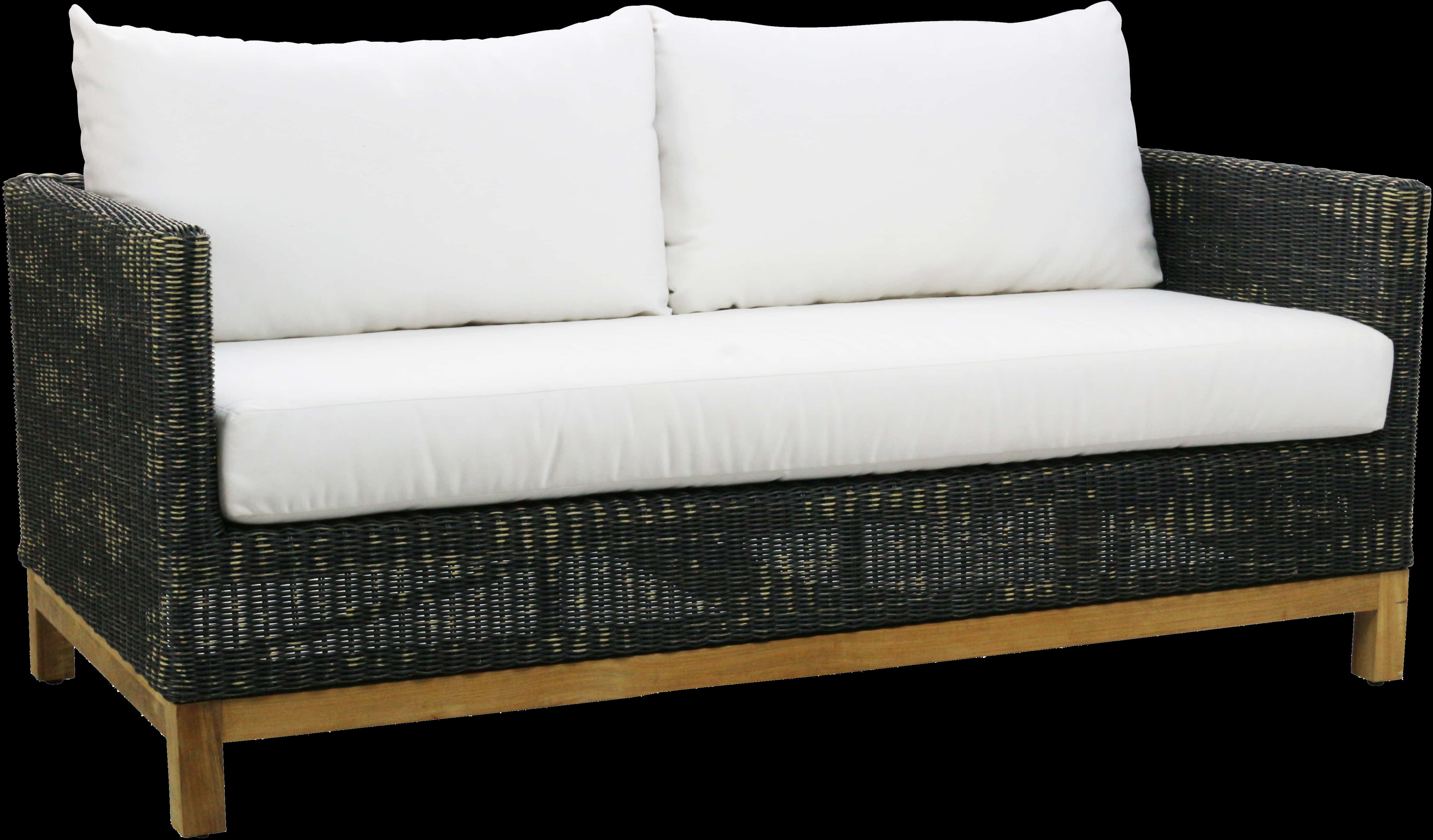 A White Couch With A Black Background