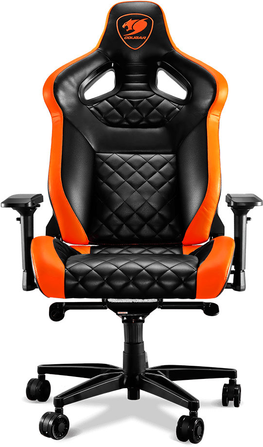 A Black And Orange Gaming Chair