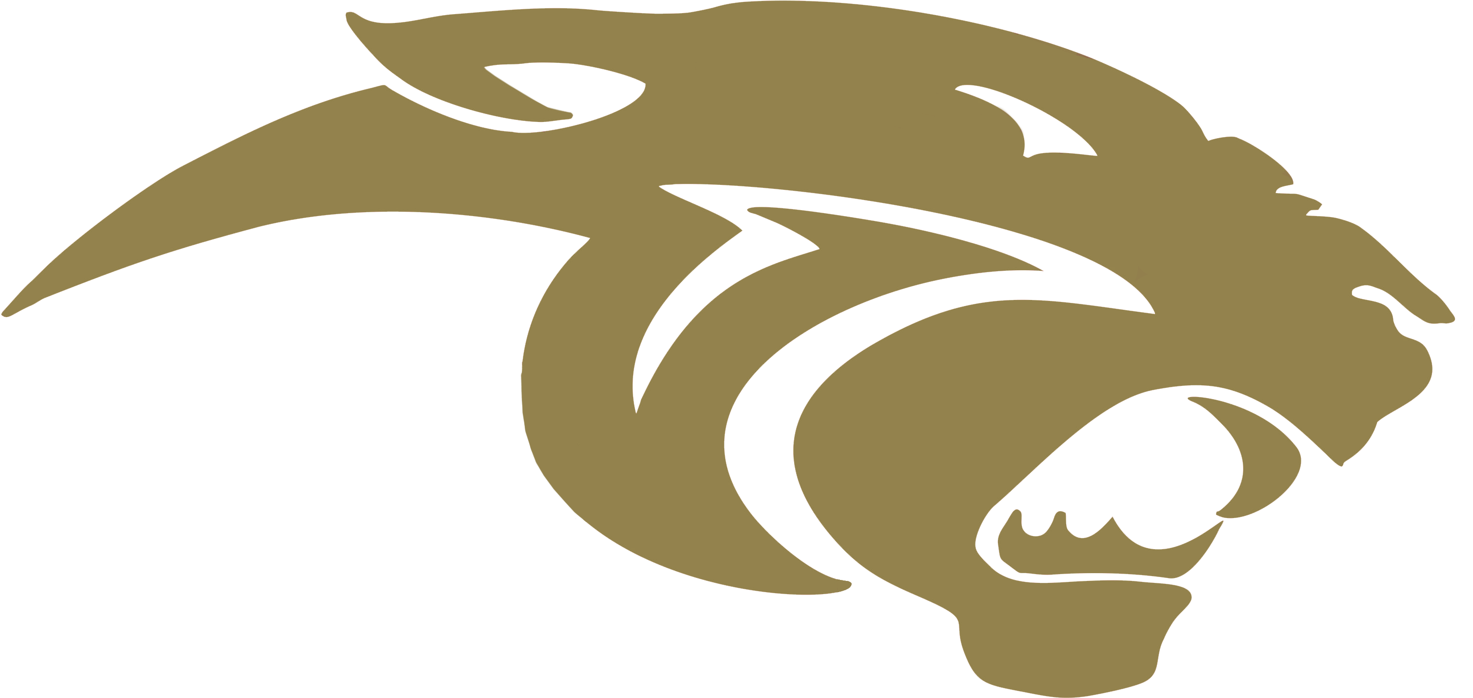 A Gold Logo With Black Background