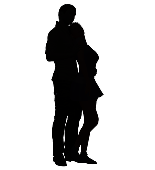 A Silhouette Of A Man And Woman
