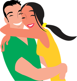 A Man And Woman Hugging