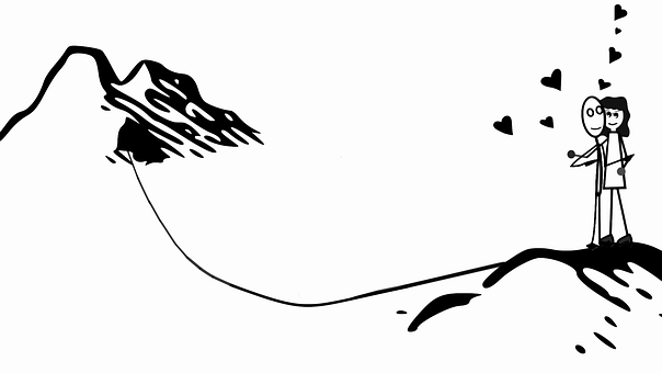 A Black And White Drawing Of A Bird