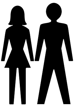 A Man And Woman Silhouettes
