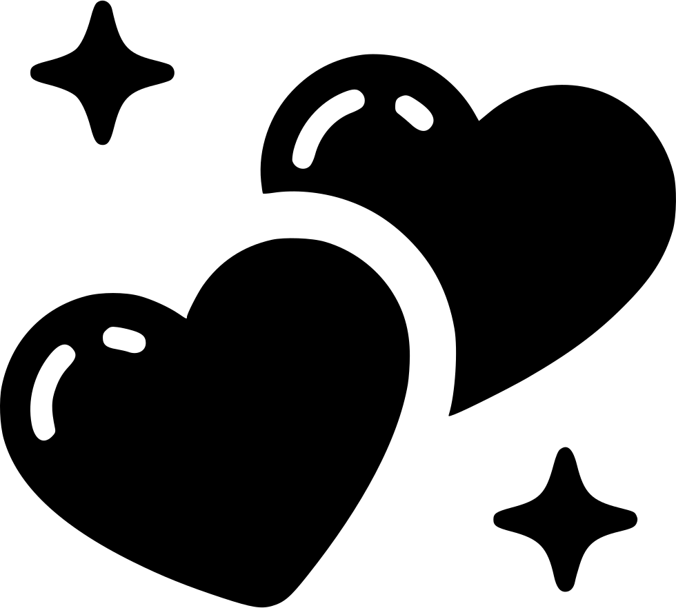 A Black And White Image Of Hearts And Stars