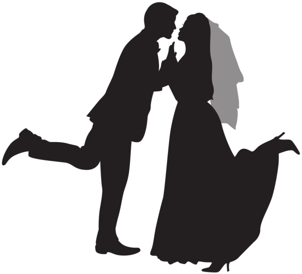 Couple Silhouette Png 600 X 546