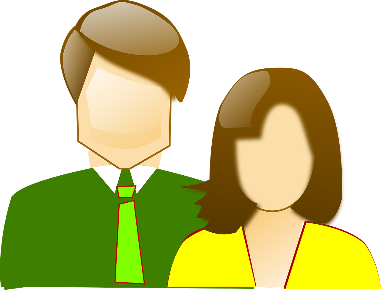 A Man And Woman In Green And Yellow