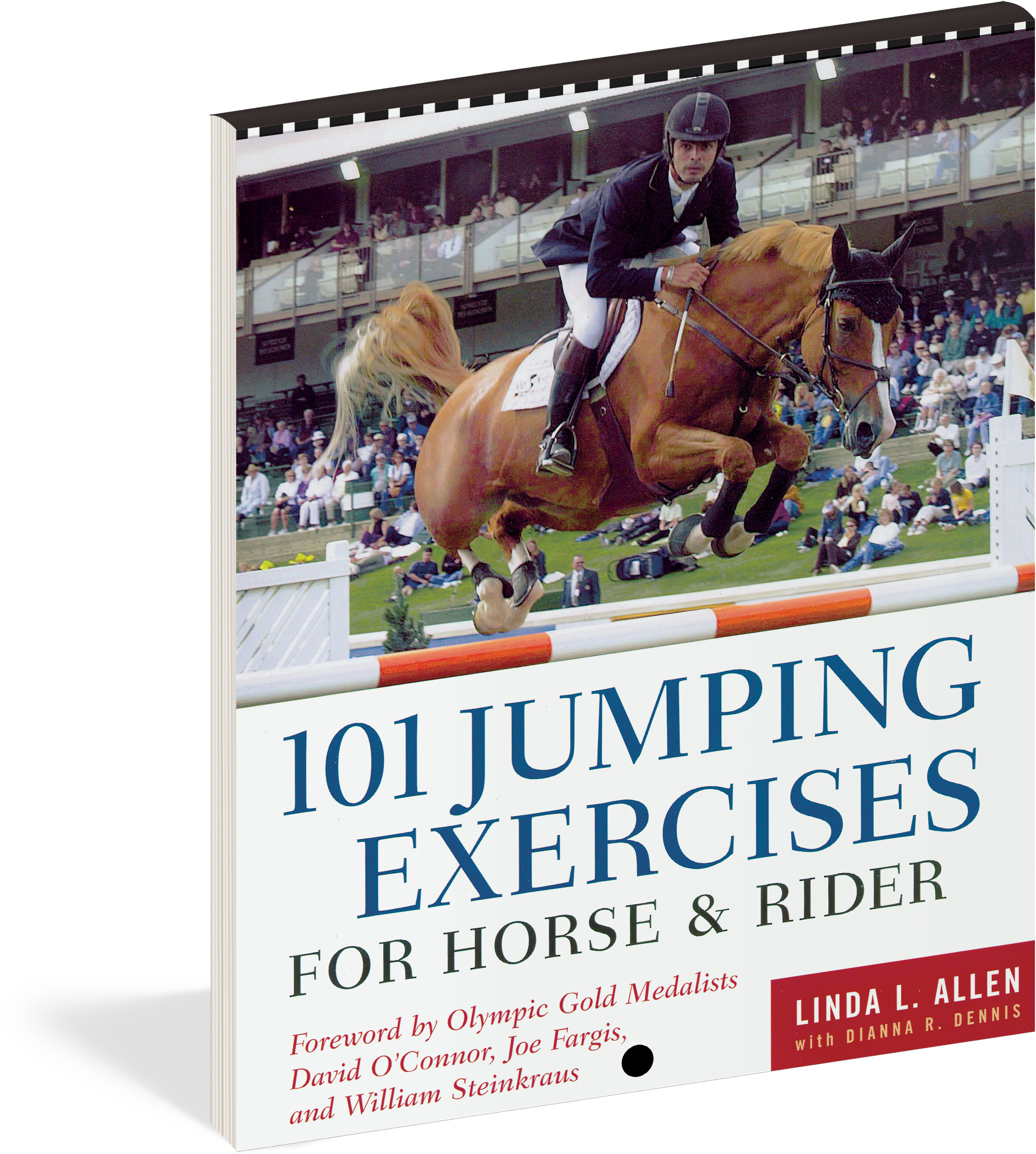 A Book Cover Of A Horse Jumping