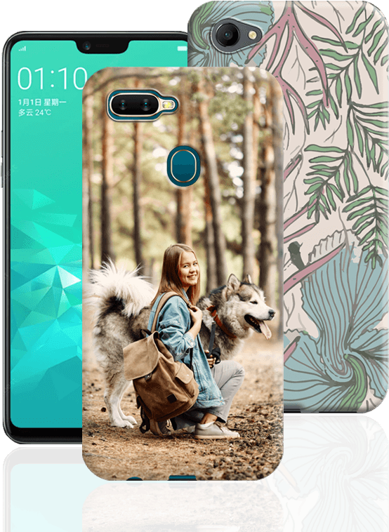 A Girl And A Dog On A Cell Phone Case