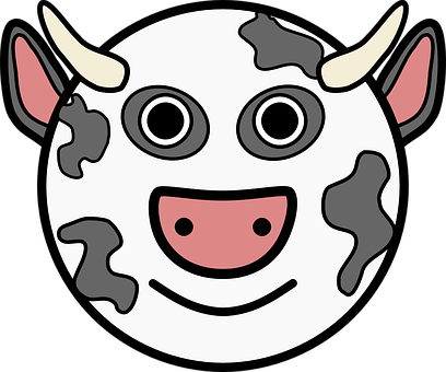 A Cow Face With Horns