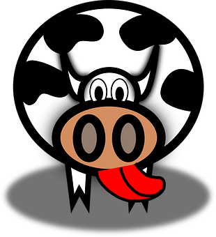 A Cow Head With Tongue Out
