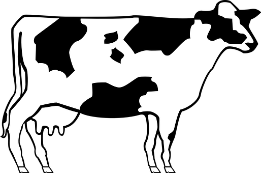 A White Silhouette Of Two Animals