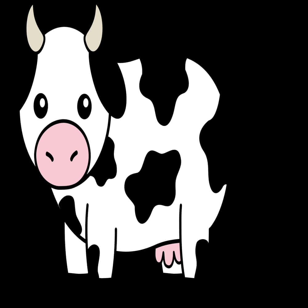 A Cartoon Of A Cow