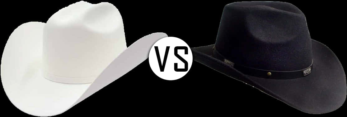 A White And Black Cowboy Hats