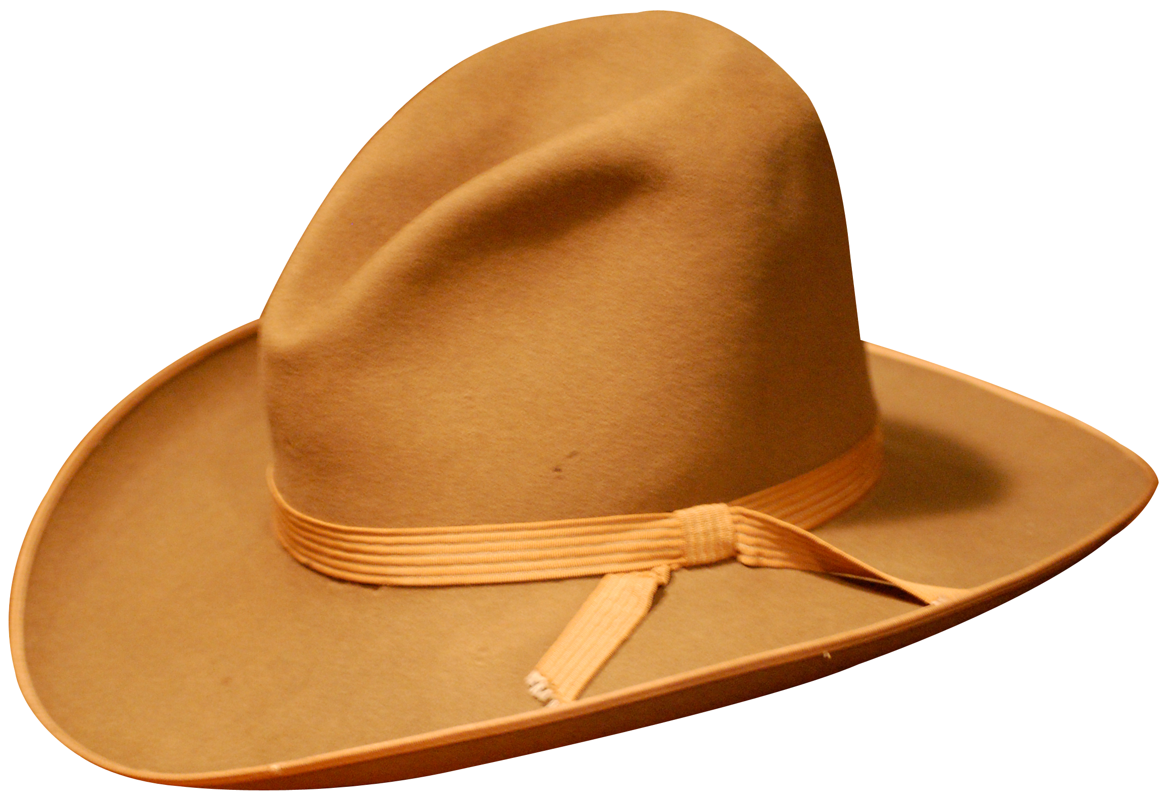 A Brown Hat With A Ribbon