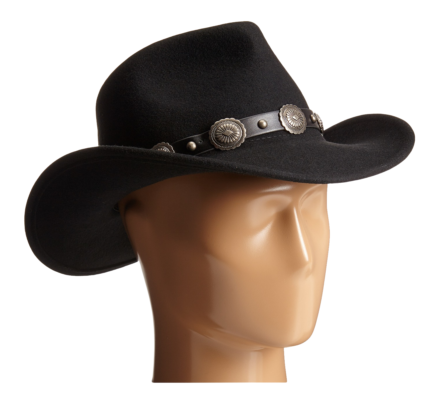 A Black Hat With Silver Buckles
