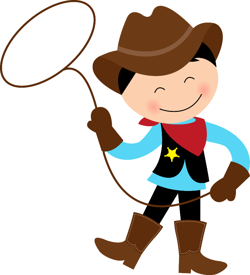 A Cartoon Of A Cowboy Holding A Lasso