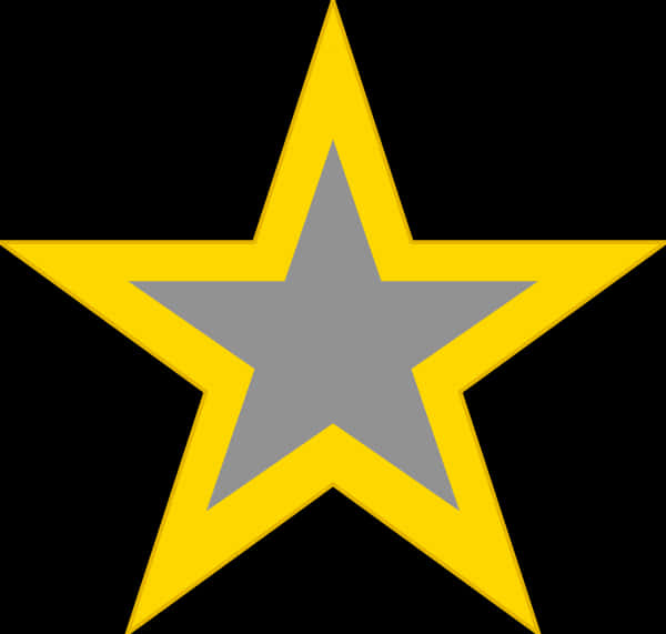 A Yellow Star With A Black Background