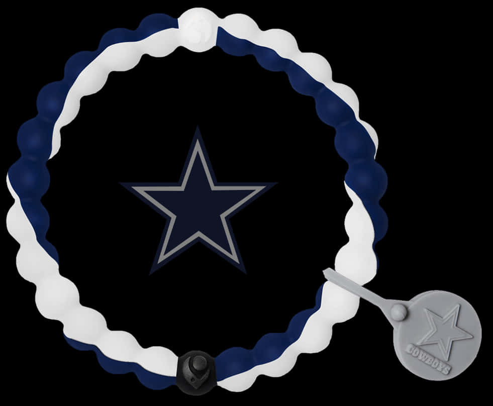 A Blue And White Bracelet With A Star