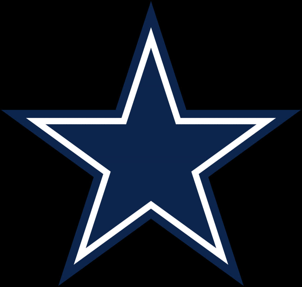 A Blue Star With White Outline