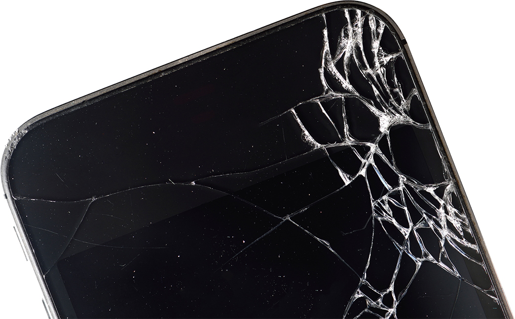 A Cracked Screen Of A Cell Phone