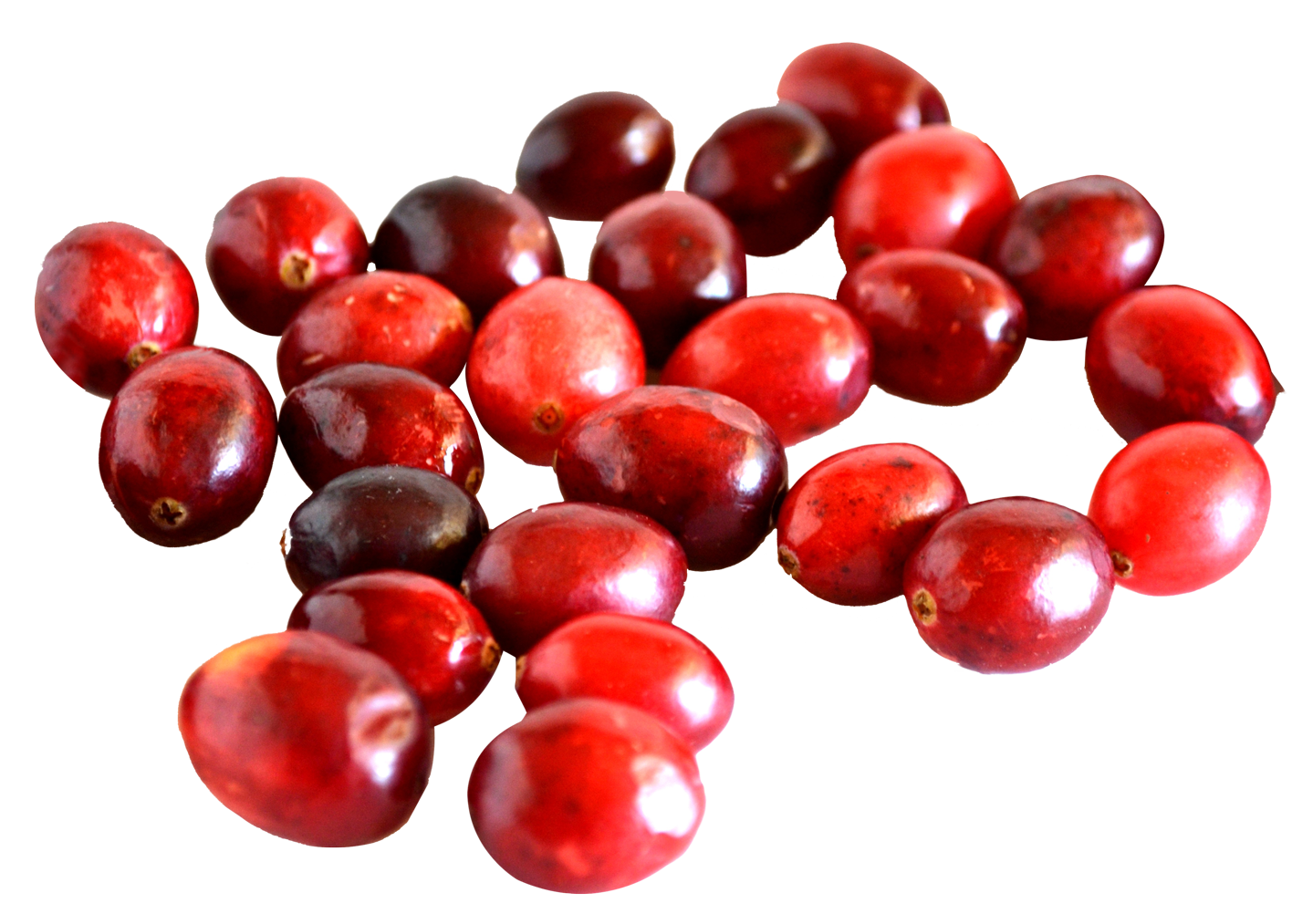 A Group Of Cranberries On A Black Background