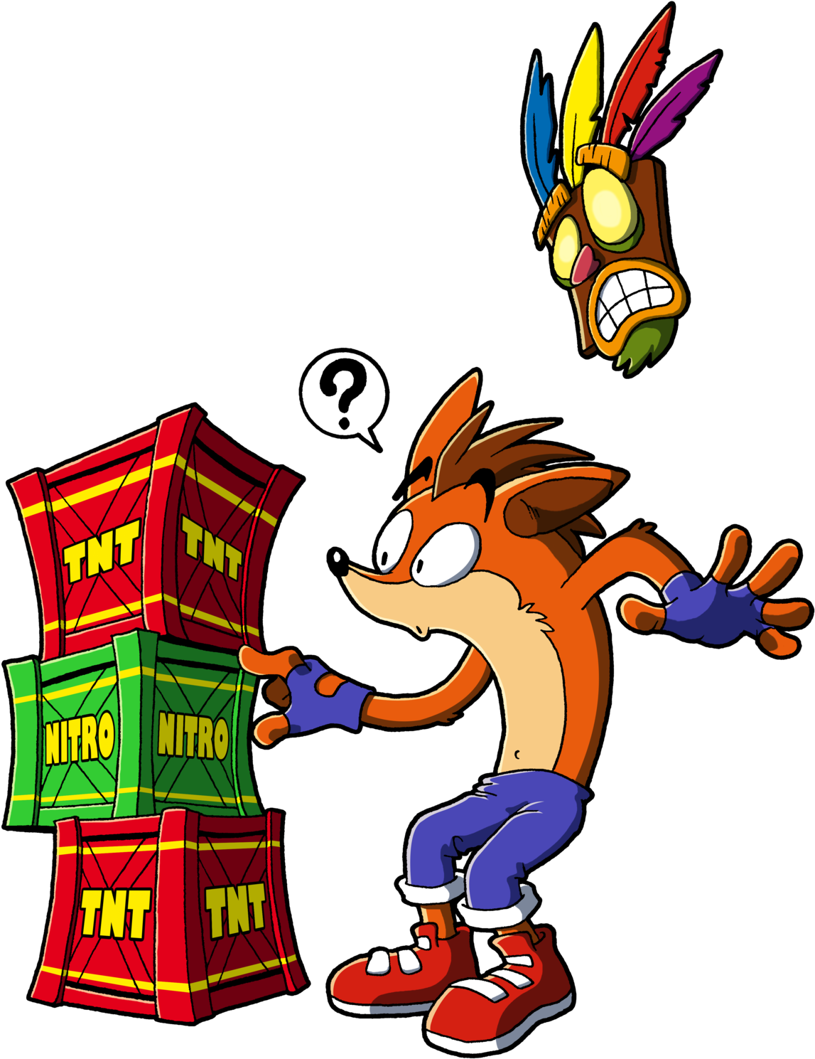 Cartoon Character Holding A Stack Of Boxes
