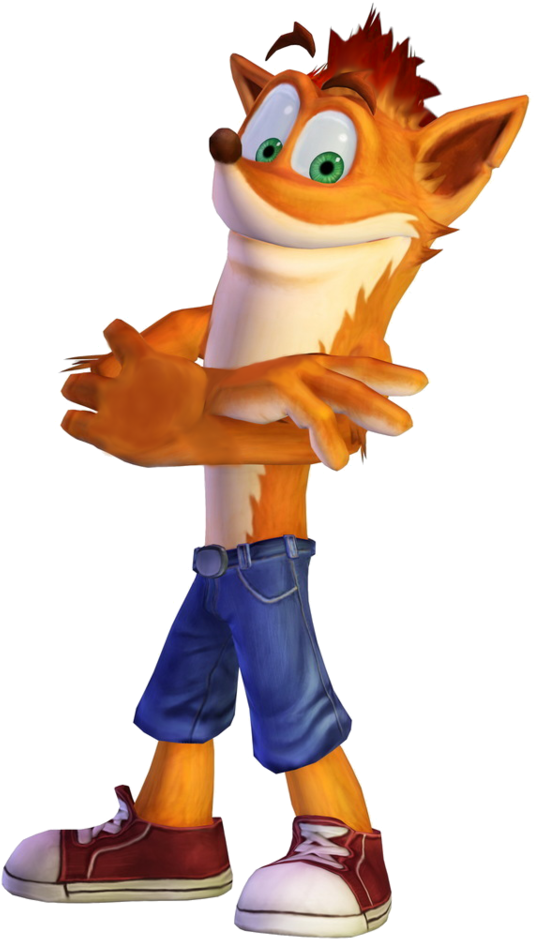 Cartoon Fox Wearing Blue Pants And Blue Jeans