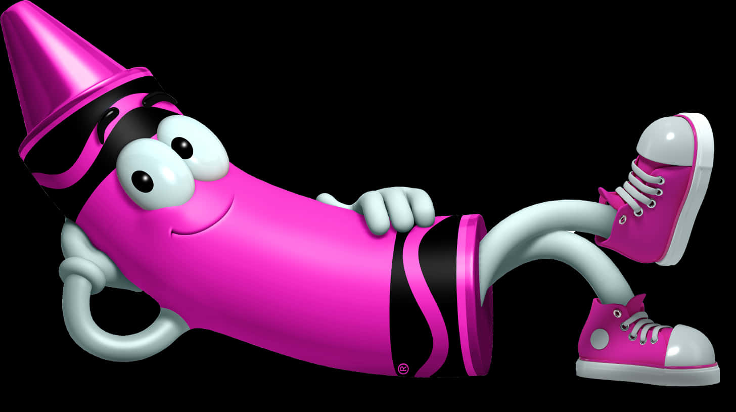 A Cartoon Character With A Black Background