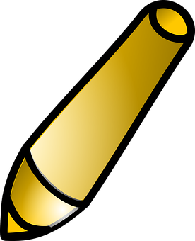 A Yellow Pencil With A Black Background