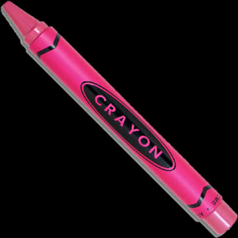 A Pink Crayon With Black Text