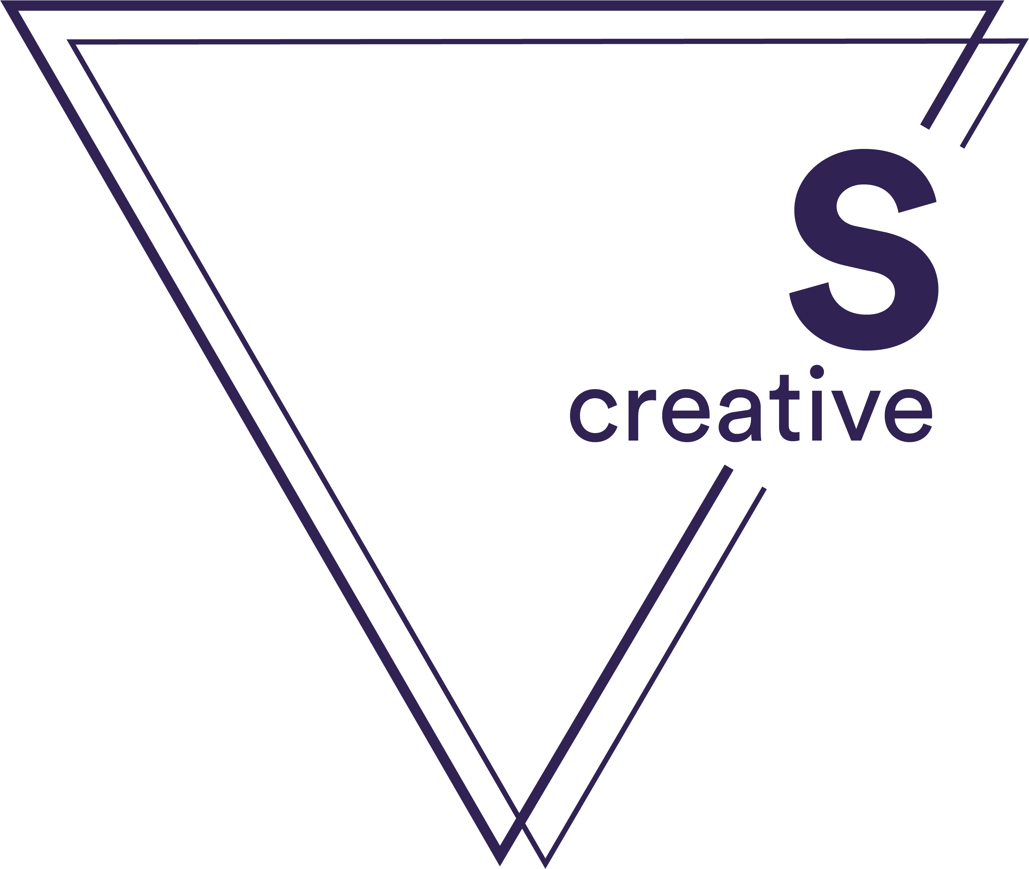 A Black Triangle With Purple Lines