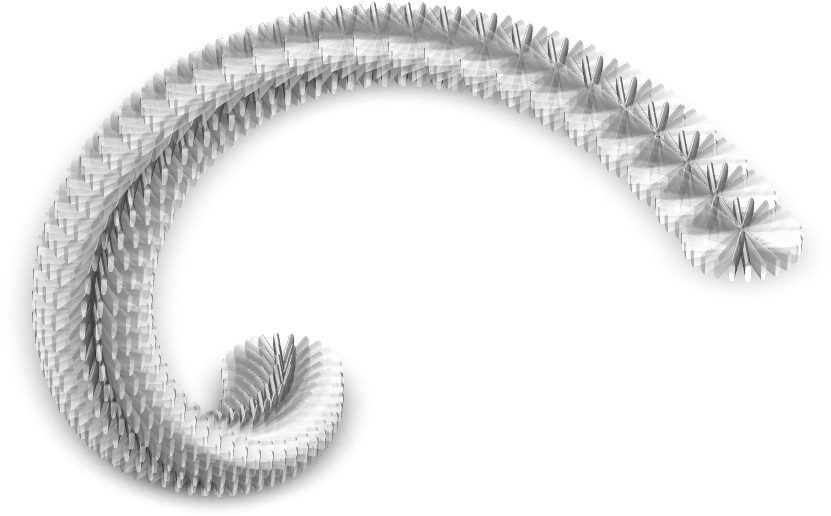 A White Spiral With Black Background
