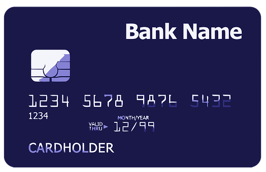 A Credit Card With Numbers And Symbols
