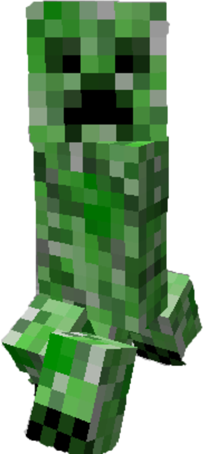 A Green Pixelated Figure